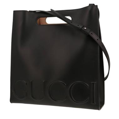 Gucci   handbag  in black leather