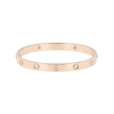 Cartier Love 4 diamants bracelet in pink gold and diamonds