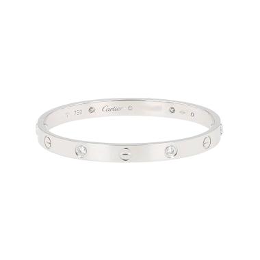Cartier Love 4 diamants bracelet in white gold and diamonds