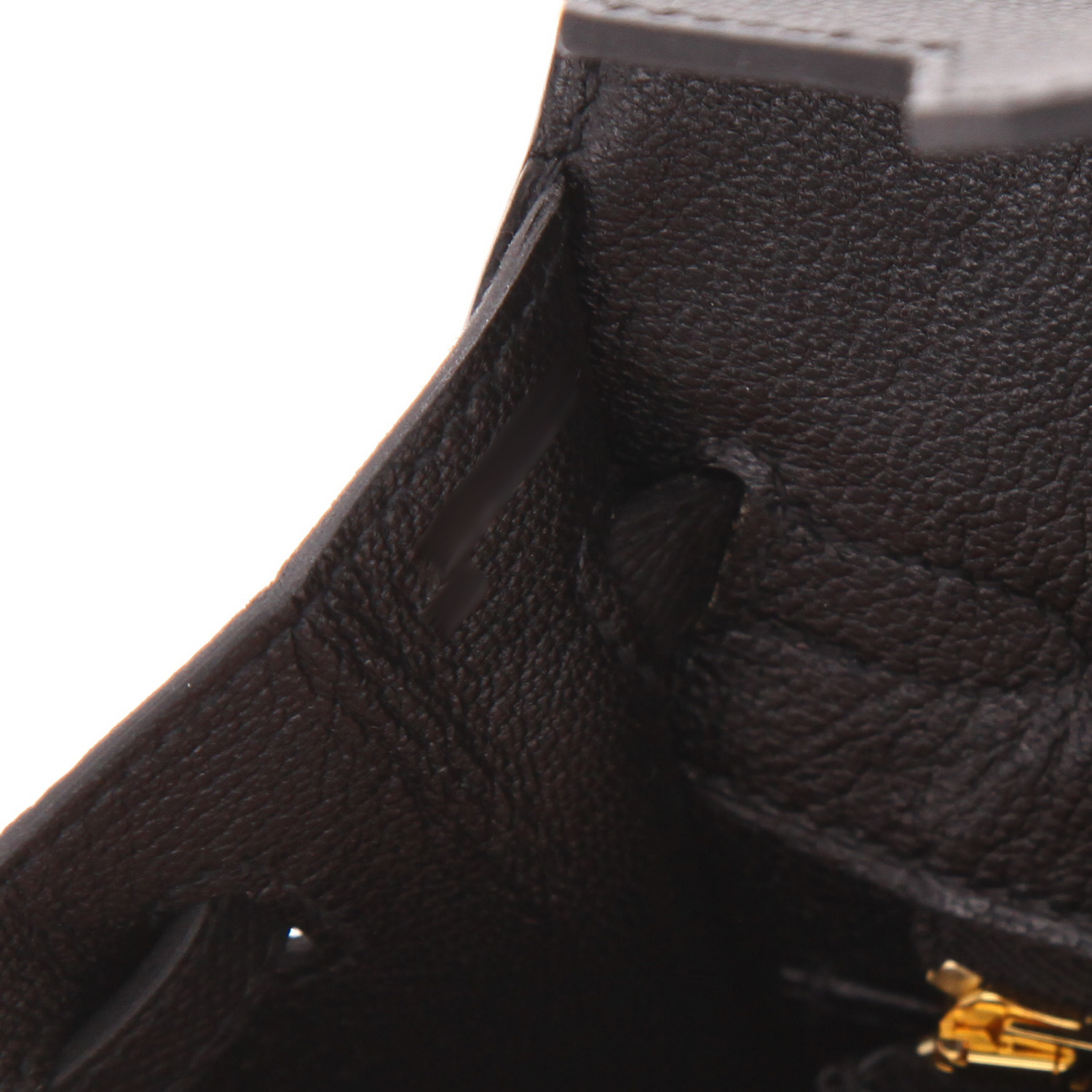 Sac à main Hermès  Birkin 25 cm en cuir epsom noir - Detail D4