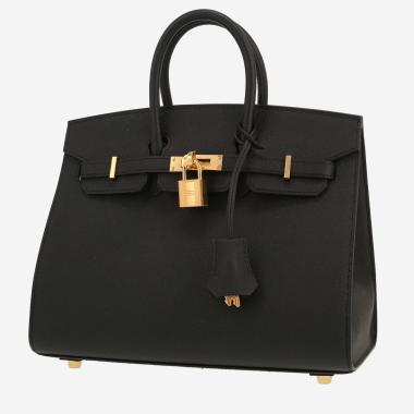 Sac à main Hermès  Birkin 25 cm en cuir epsom noir