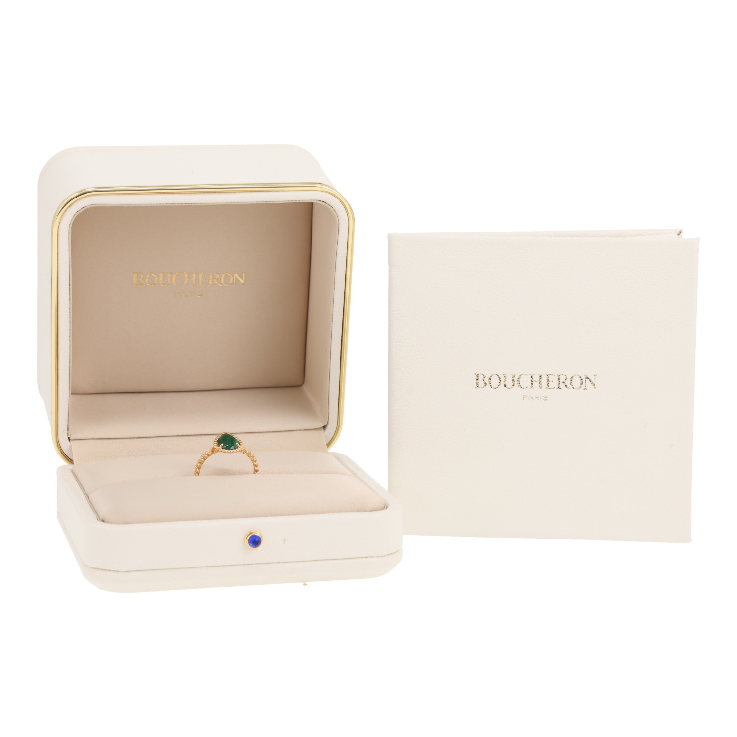 Boucheron Serpent Bohème size S ring in yellow gold and malachite - Detail D2