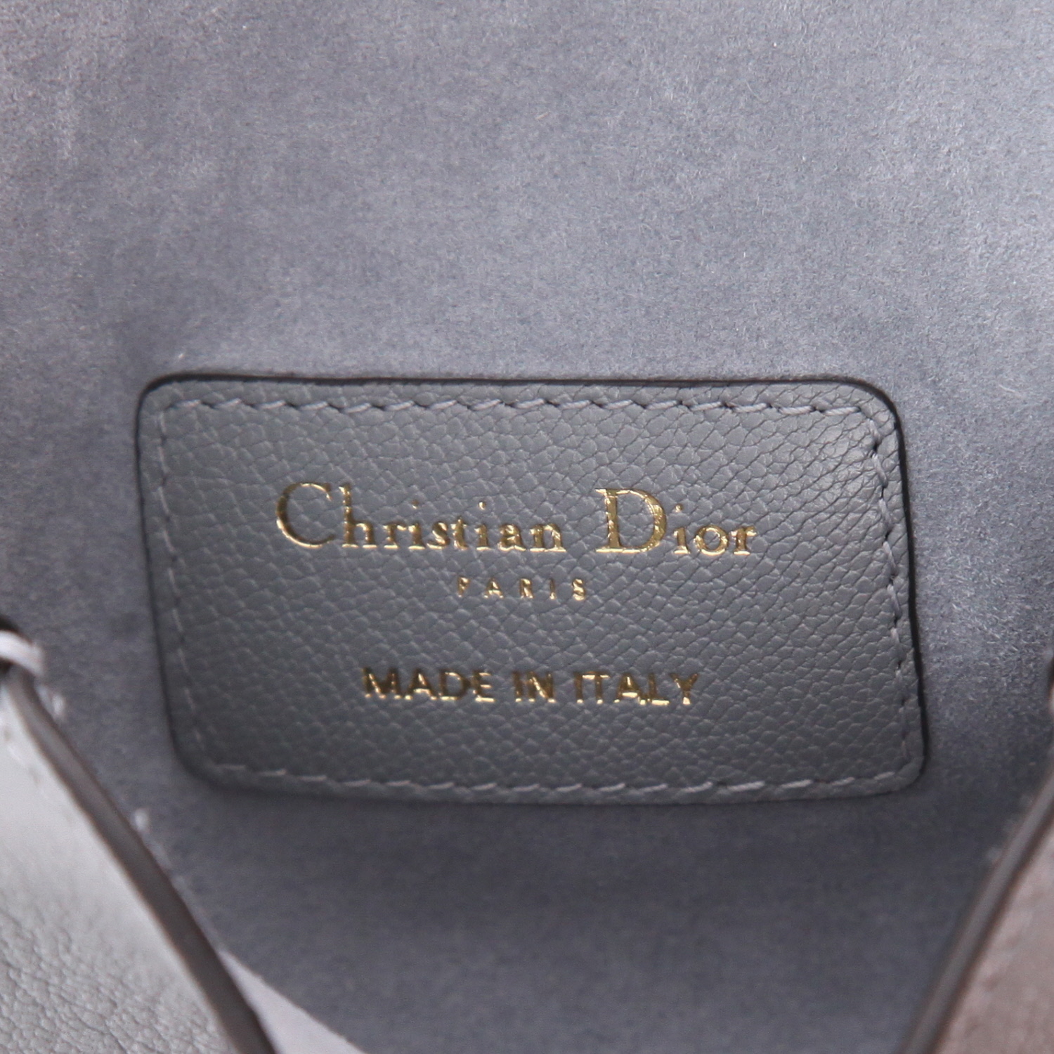 Dior  Saddle micro shoulder bag  in blue leather - Detail D2