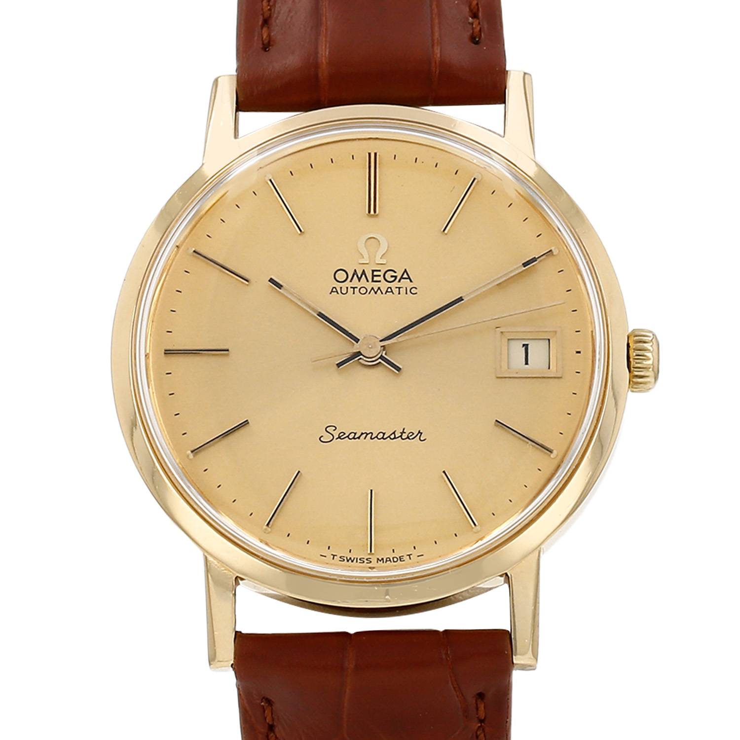 Montre Omega Seamaster en or jaune Ref: Omega - 1660217 Montre Omega Seamaster en or jaune Ref: Omega - 1660217