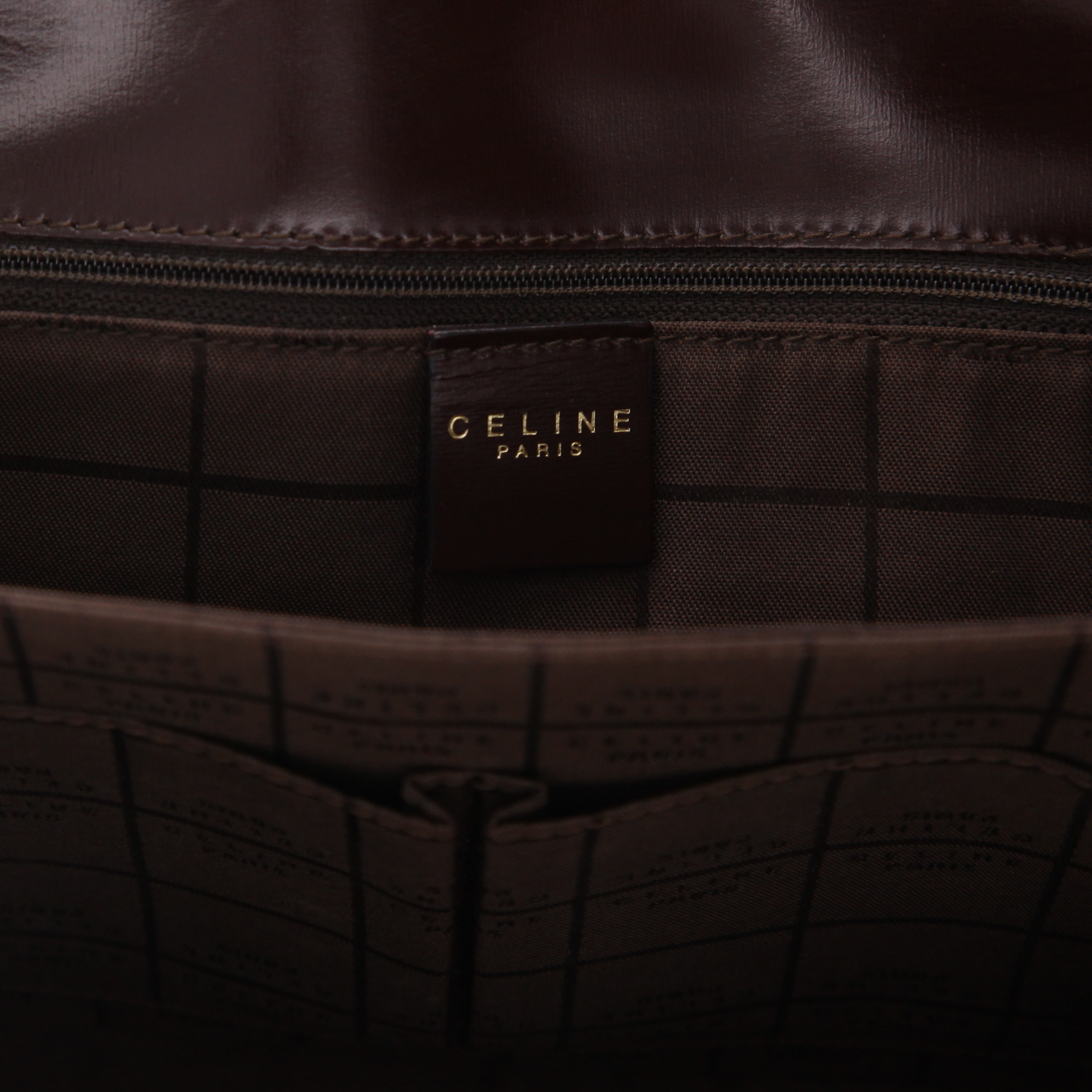 Borsa Celine  Horse Carriage in pelle marrone - Detail D2