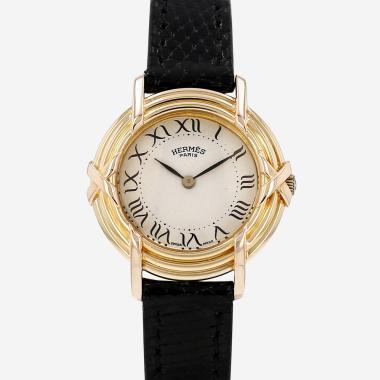 Montre Hermès  en or jaune Vers 1990