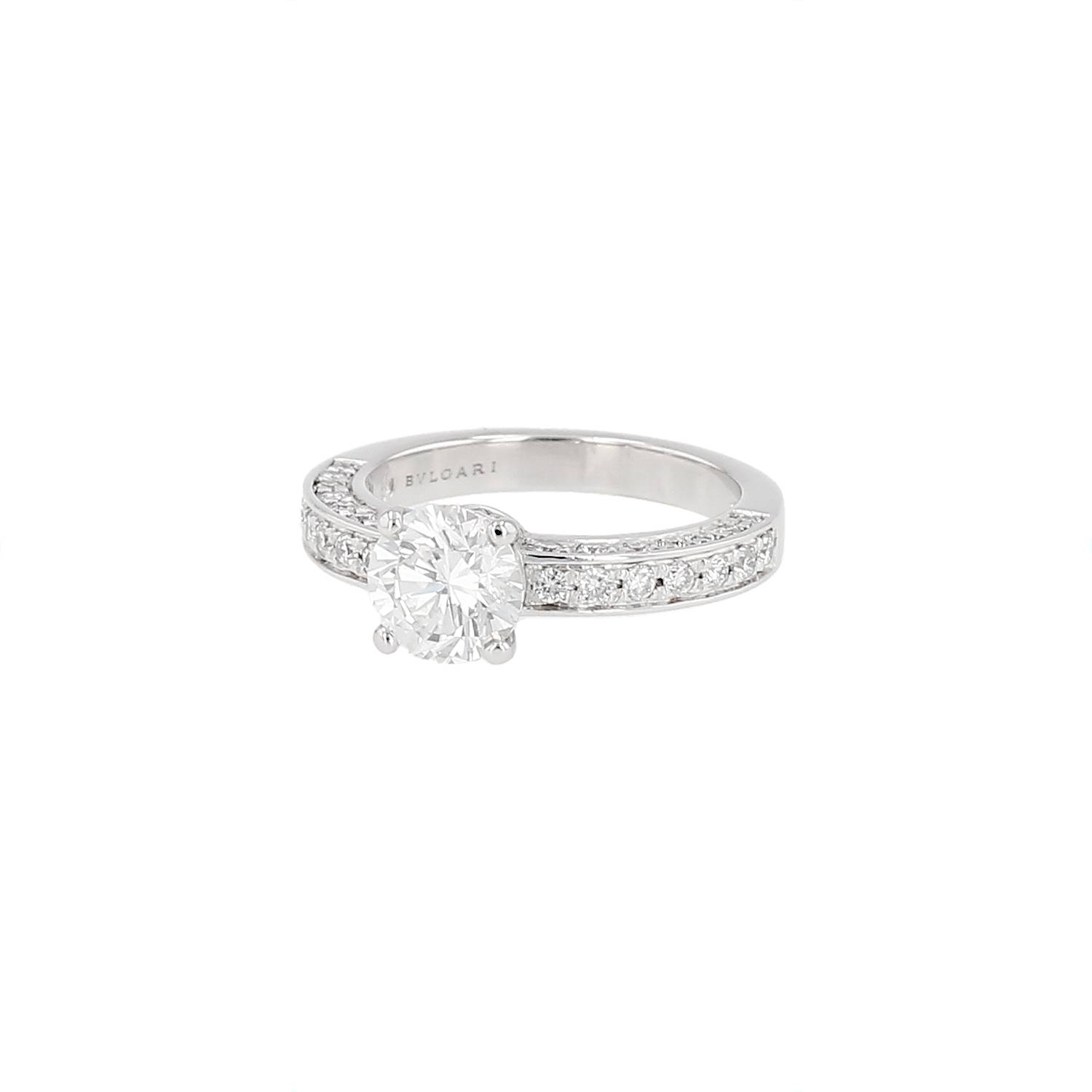 Bague Solitaire Bulgari Platine Diamant 1.13ct Occasion Bague Solitaire Bulgari Platine Diamant 1.13ct Occasion