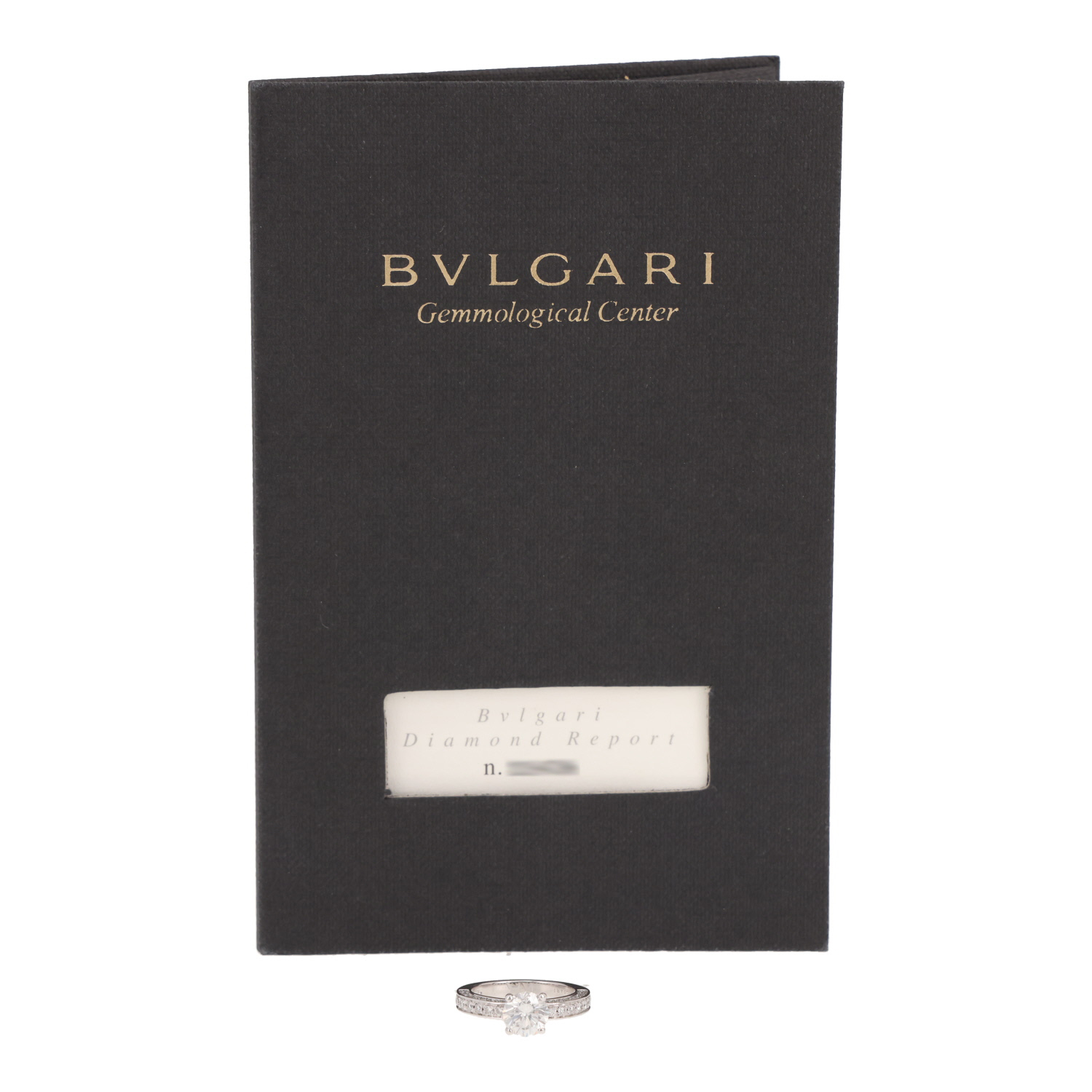 Anello solitario Bulgari  in platino e diamanti - Detail D2