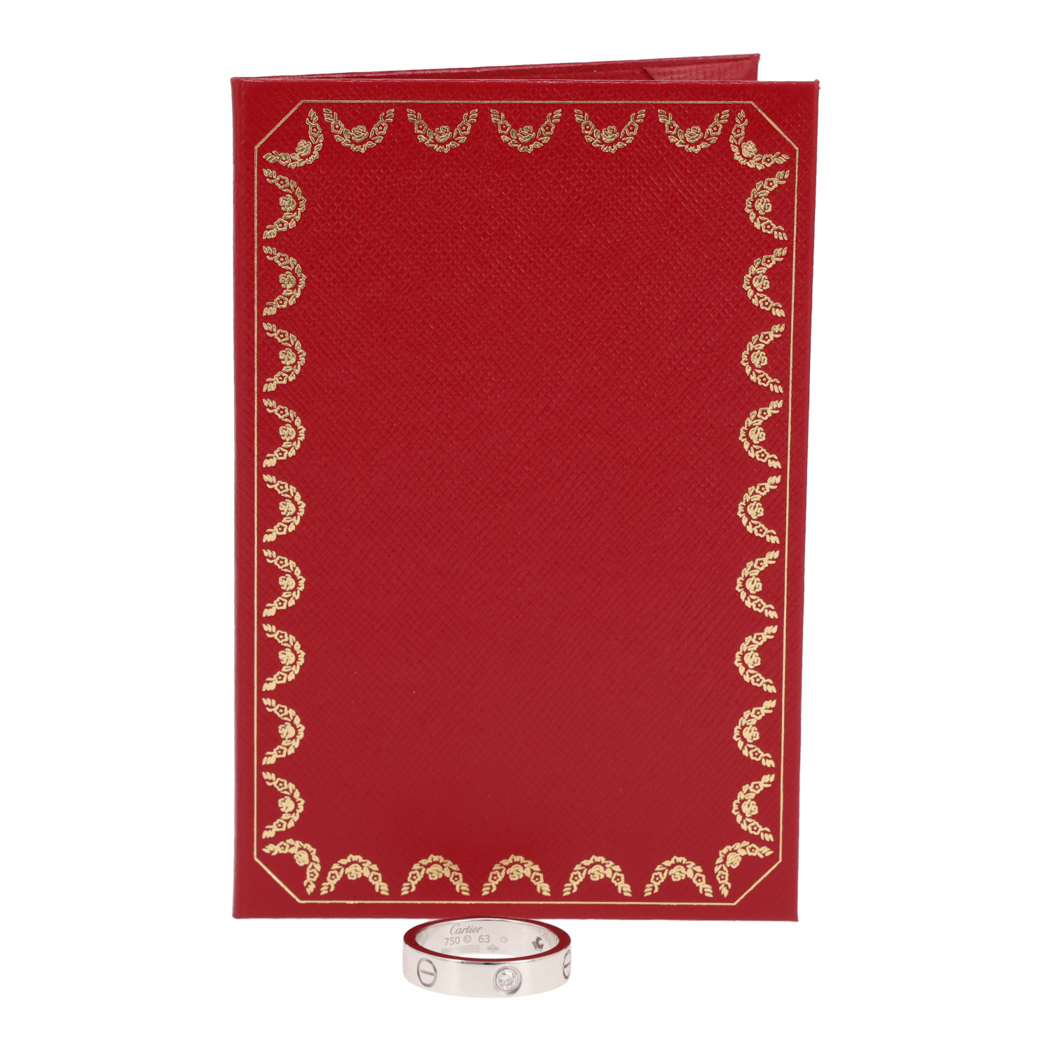 Sortija Cartier Love de oro blanco y diamantes - Detail D2