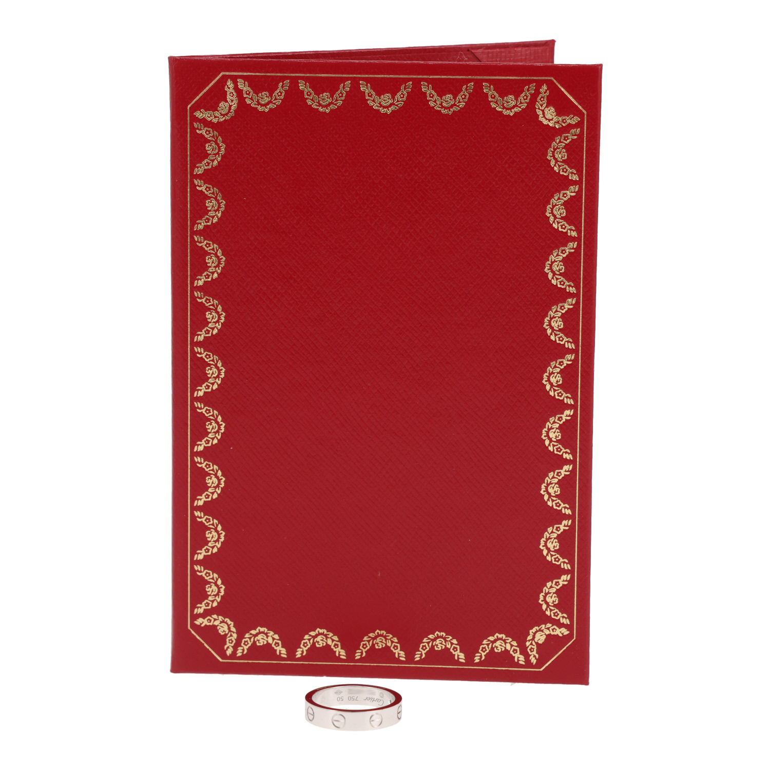 Sortija Cartier Love modelo pequeño de oro blanco y diamante - Detail D2