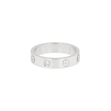 Cartier Love small model ring in white gold and diamond