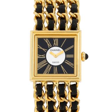 Chanel Mademoiselle watch in yellow gold