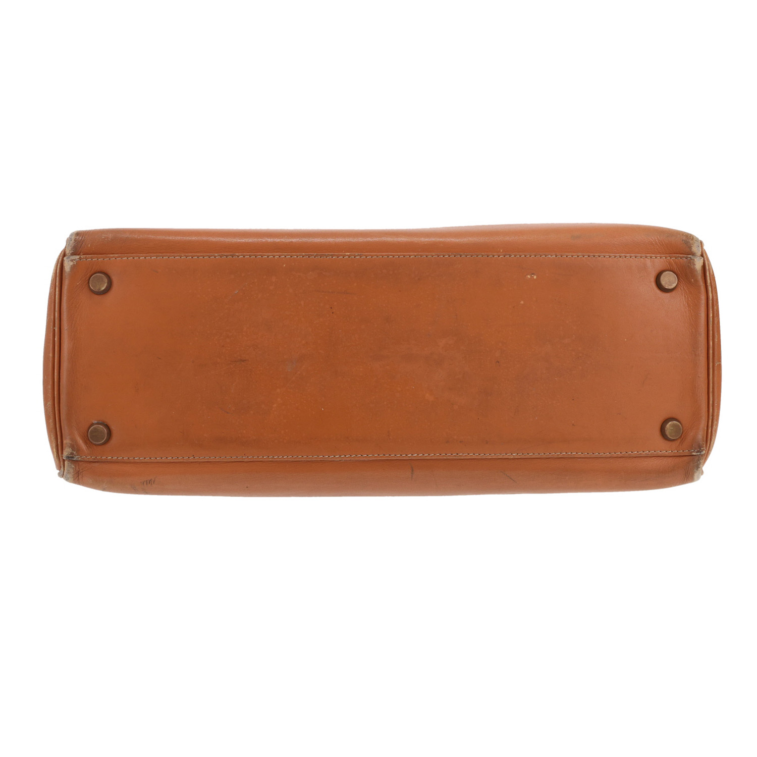 Hermès  Kelly 32 cm handbag  in brown leather - Detail D1