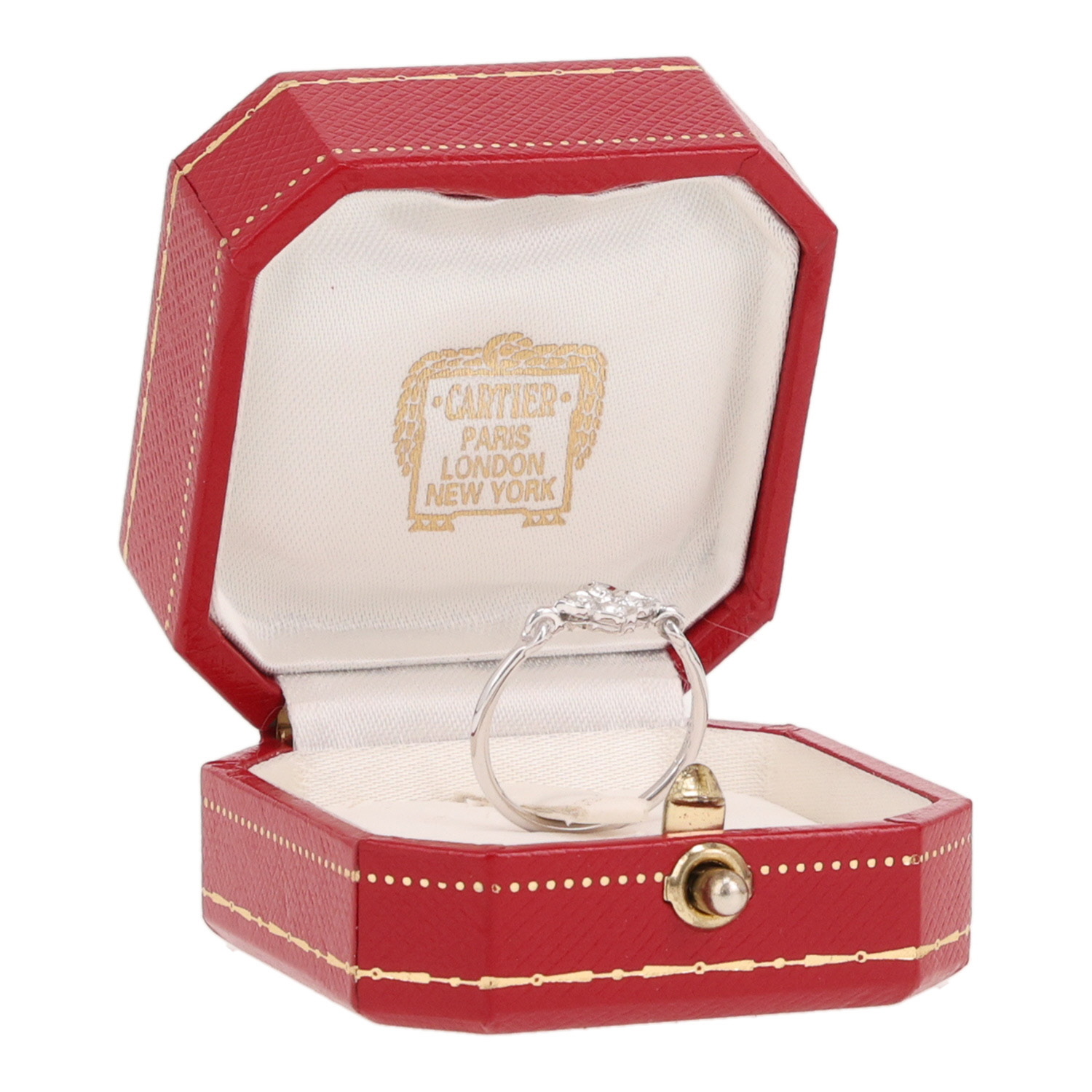 Anello Cartier Inde Mystérieuse in oro bianco e diamanti - Detail D2