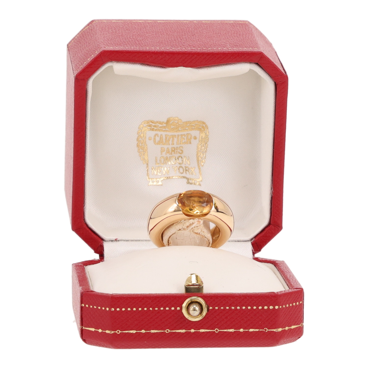 Cartier Ellipse large model ring in yellow gold and citrine - Detail D2