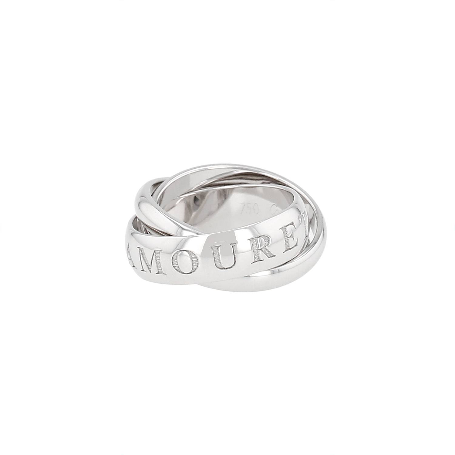 Bague Cartier Trinity Amour Or Blanc Occasion Bague Cartier Trinity Amour Or Blanc Occasion