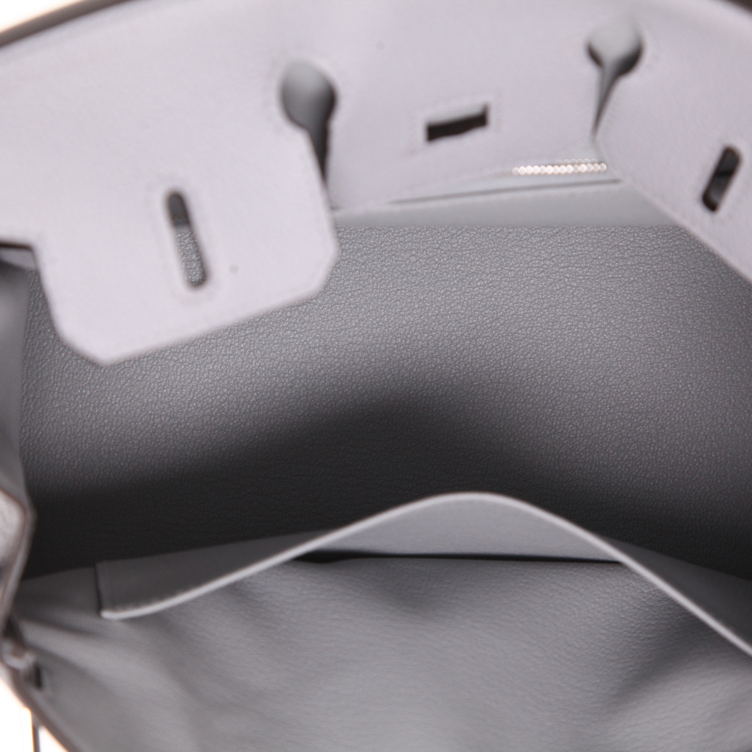 Hermès  Birkin 25 cm handbag  in Gris Pantin togo leather - Detail D3