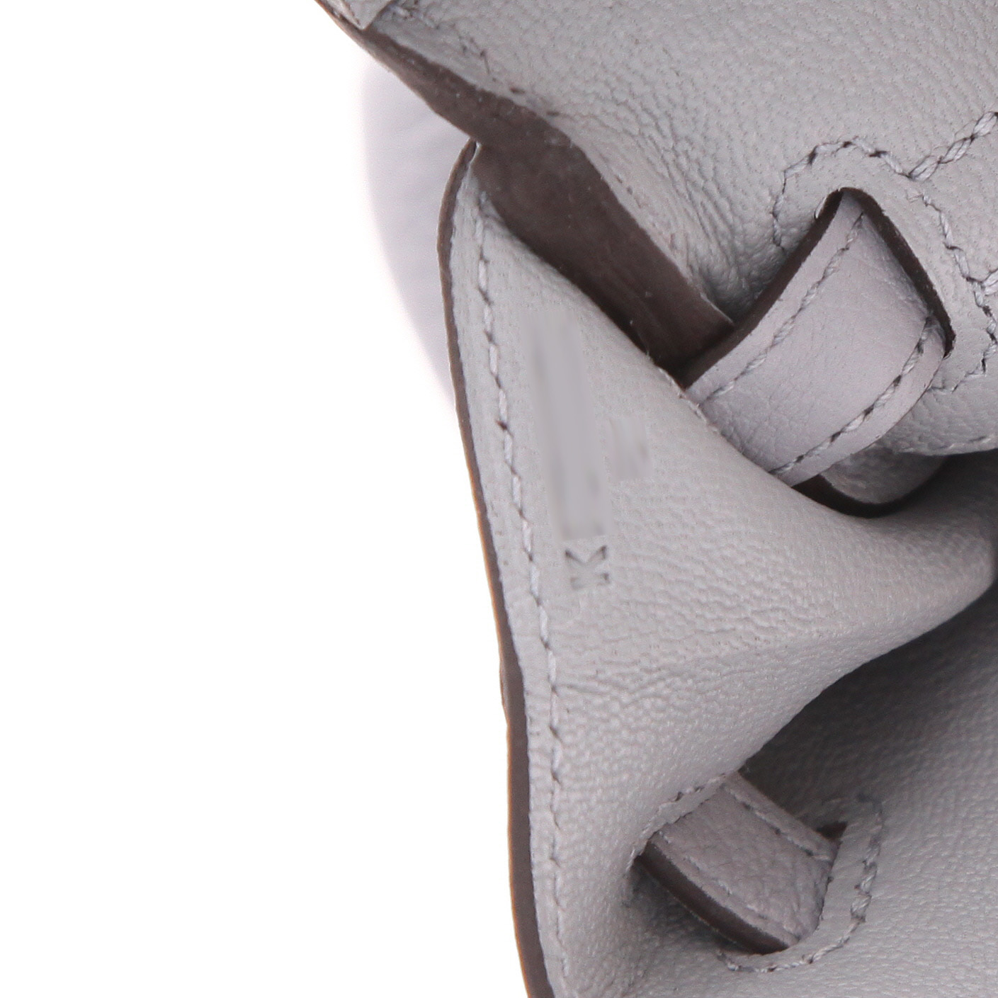 Hermès  Birkin 25 cm handbag  in Gris Pantin togo leather - Detail D4