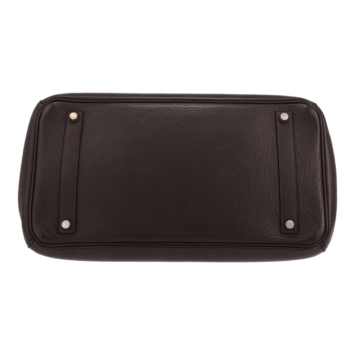 Bolso de mano Hermès  Birkin 35 cm en cuero togo marrón - Detail D1