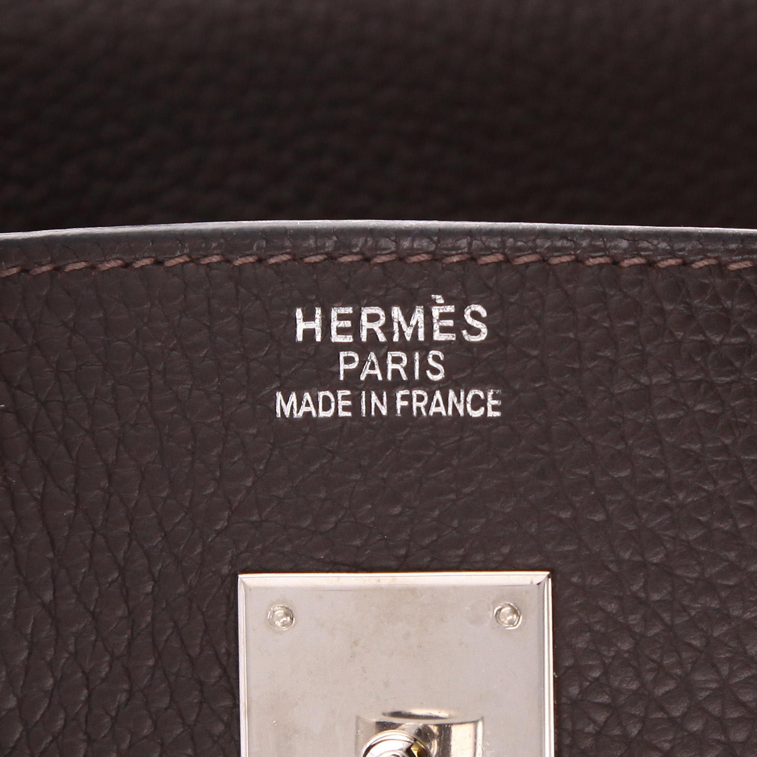 Hermès  Birkin 35 cm handbag  in brown togo leather - Detail D2