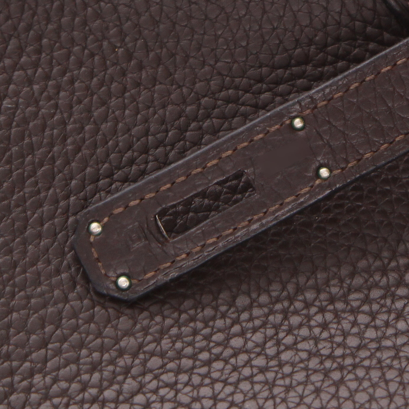 Borsa Hermès  Birkin 35 cm in pelle togo marrone - Detail D4