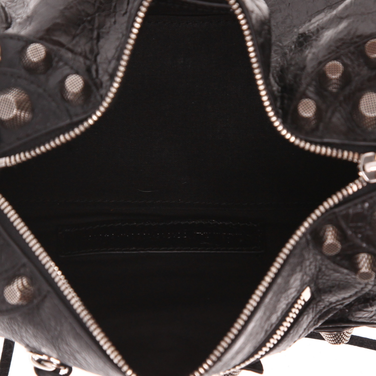 Sac bandoulière Balenciaga  Cagole en cuir vieilli noir - Detail D3