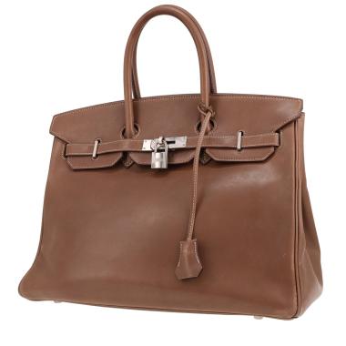 Sac à main Hermès  Birkin 35 cm en cuir Tadelakt étoupe