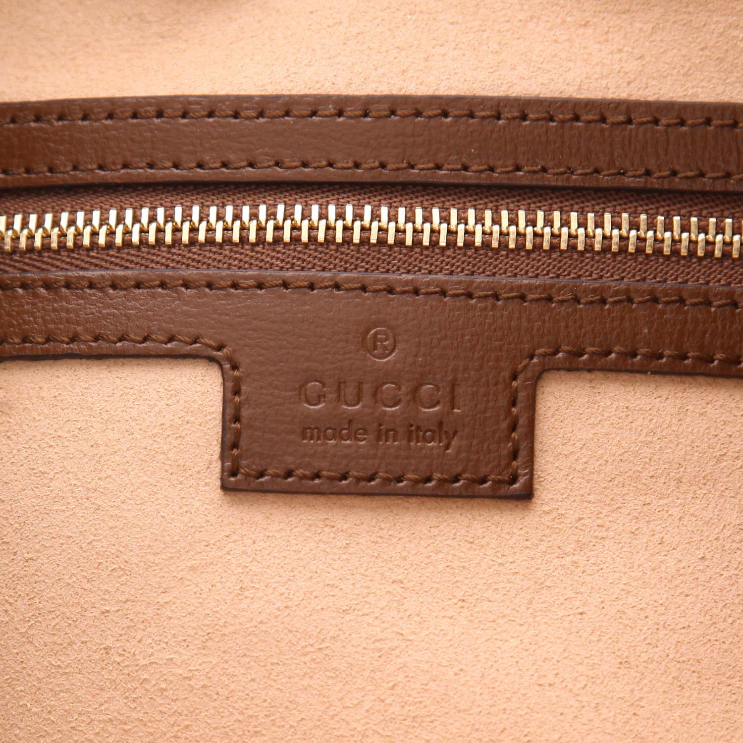 Borsa a tracolla Gucci  Jackie modello grande  in tela "sûpreme GG" beige e pelle marrone - Detail D2