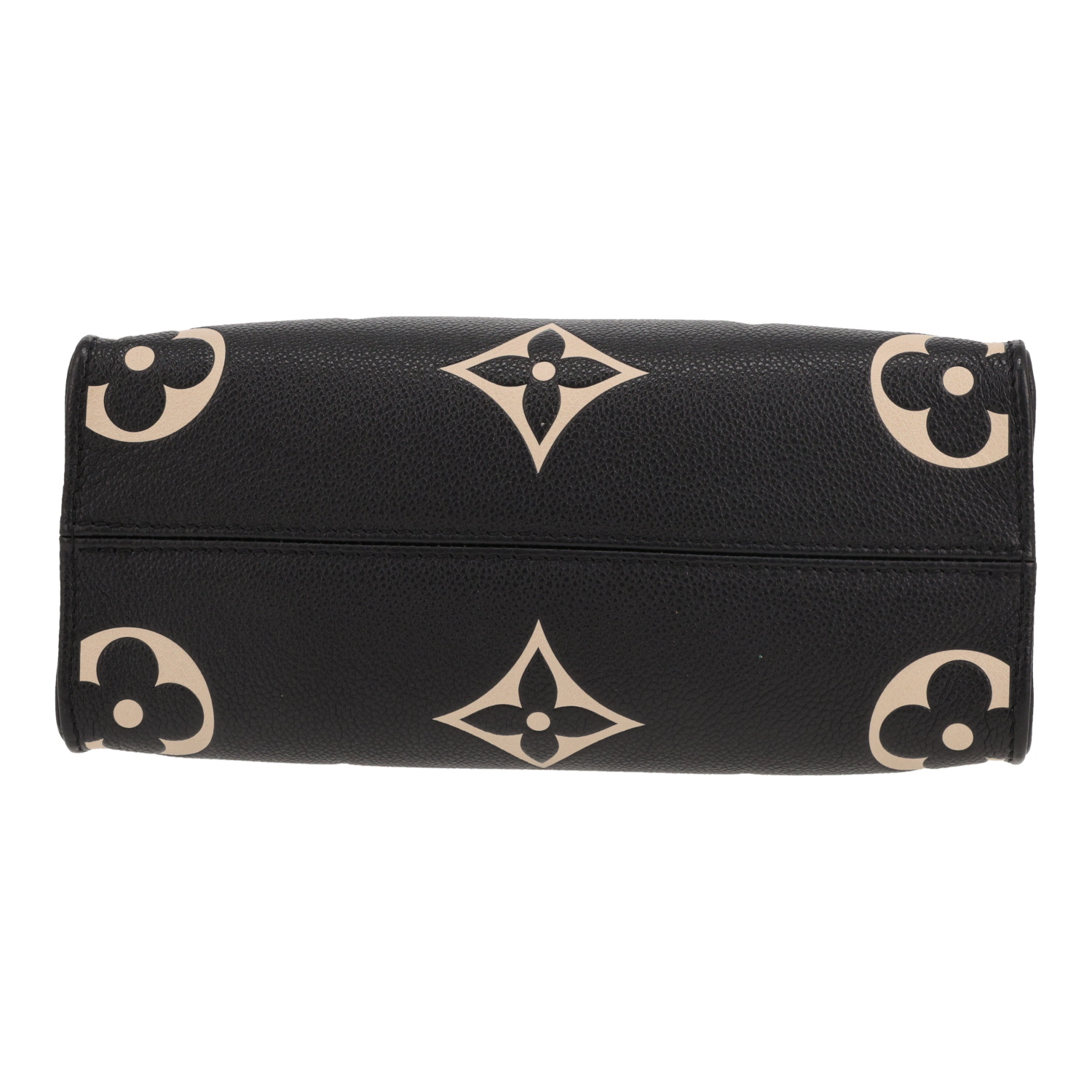 Bolso Cabás Louis Vuitton  Onthego modelo pequeño  en cuero monogram huella dos tonos negro y beige - Detail D1