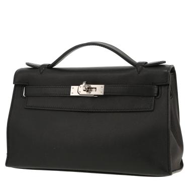 Pochette Hermès  Kelly - Clutch en cuir Swift noir