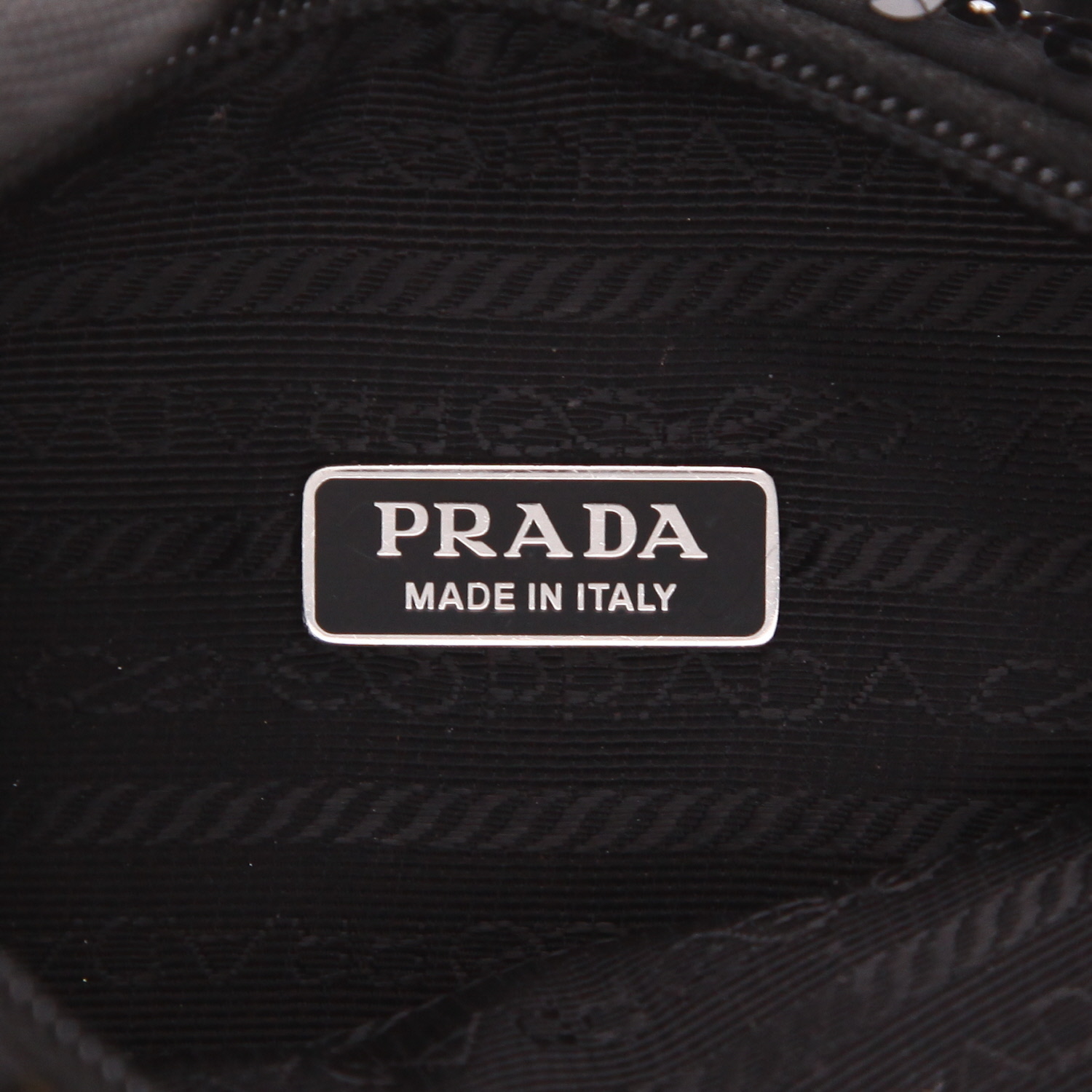 Bolso de Prada de lona negra y lentejuelas - Detail D2