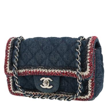 Chanel  Mini Timeless handbag  in blue denim canvas