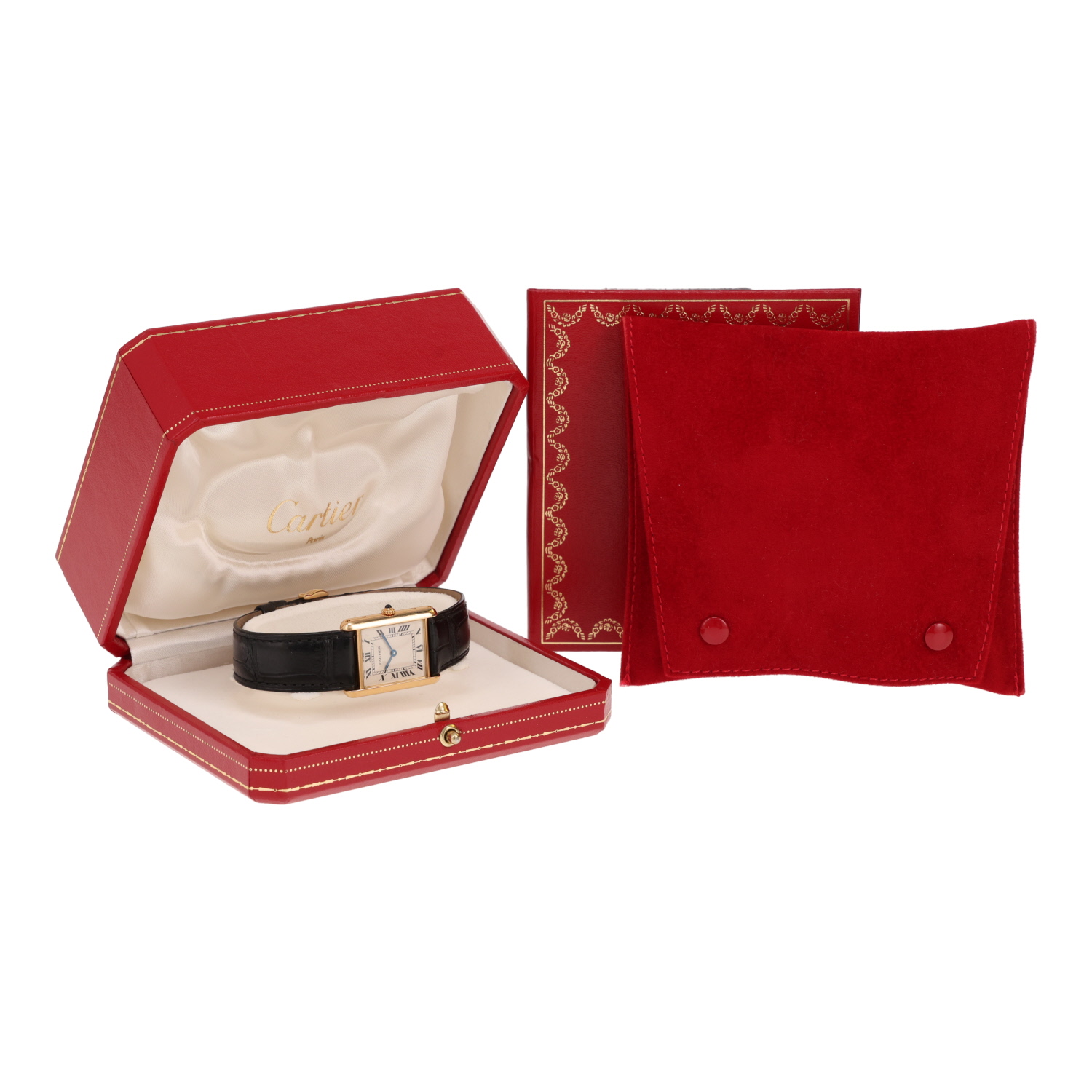 Cartier Tank Louis Cartier watch, small model, in yellow gold. Ref: Cartier - W1512856. Circa 1990