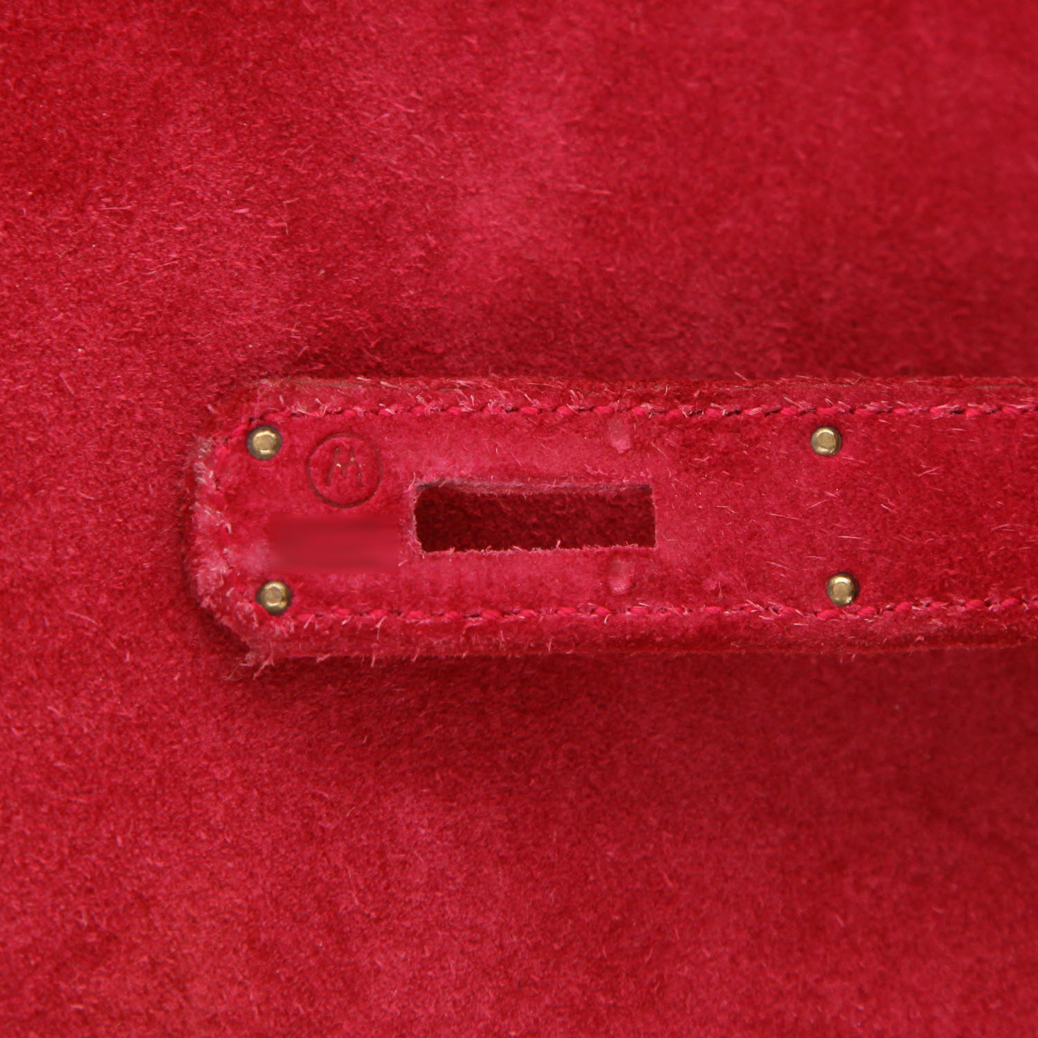 Hermès  Kelly 28 cm handbag  in raspberry pink doblis calfskin - Detail D4