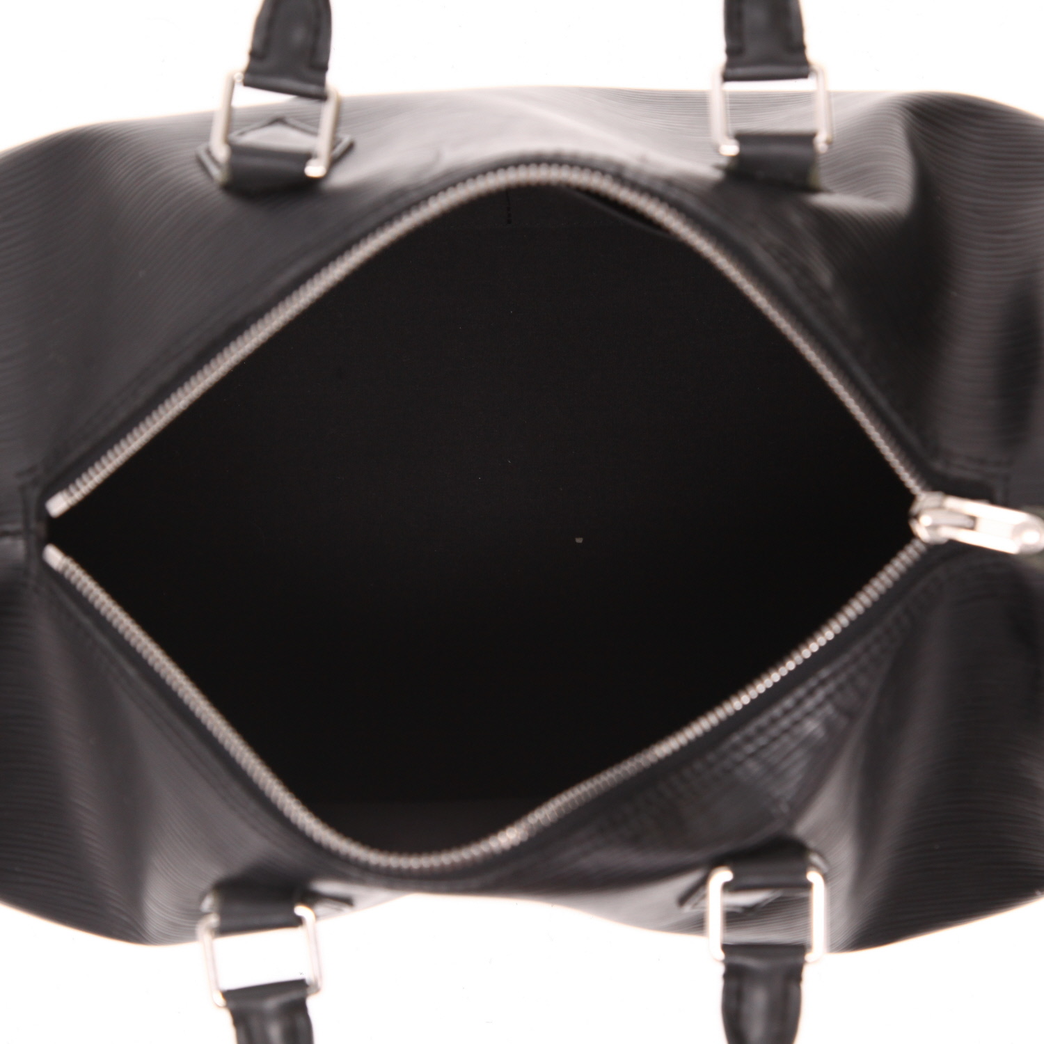 Louis Vuitton  Speedy 35 handbag  in black epi leather - Detail D3
