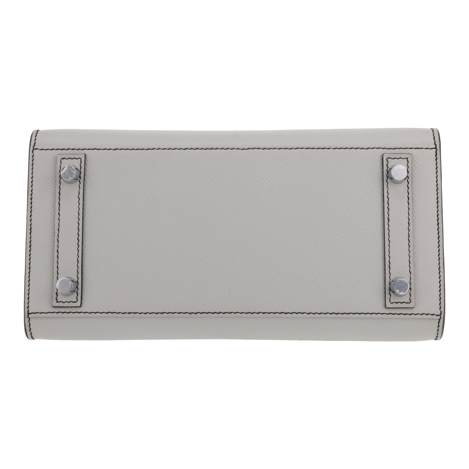 Borsa Hermès  Birkin 25 cm in pelle Epsom blu - Detail D1