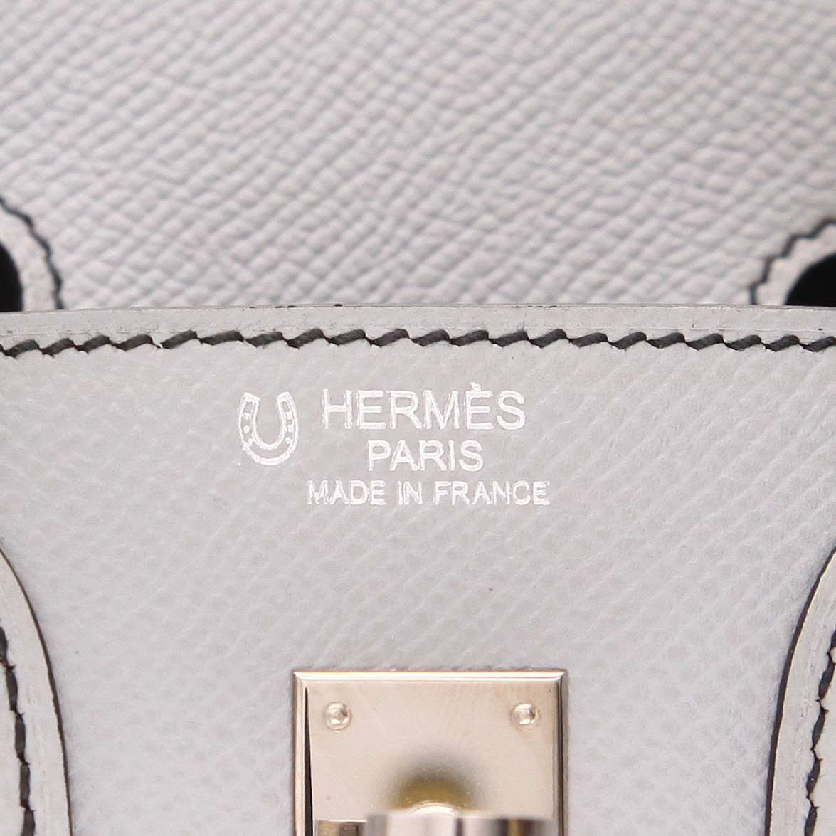 Hermès  Birkin 25 cm handbag  in blue epsom leather - Detail D2