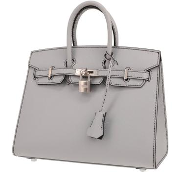 Sac à main Hermès  Birkin 25 cm en cuir epsom bleu Glacier