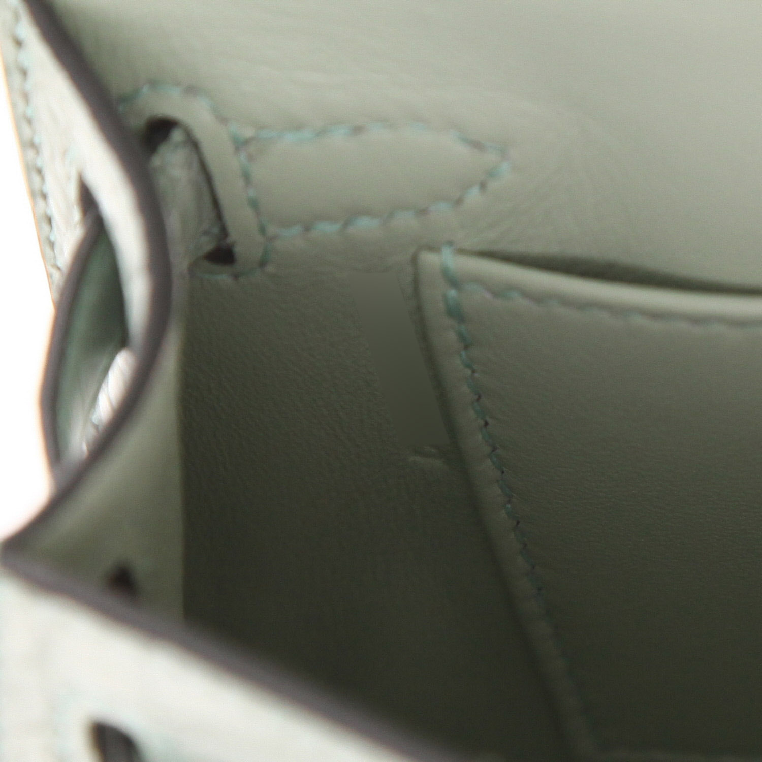 Borsa a tracolla Hermès  Kelly 20 cm in alligatore verde acqua - Detail D4