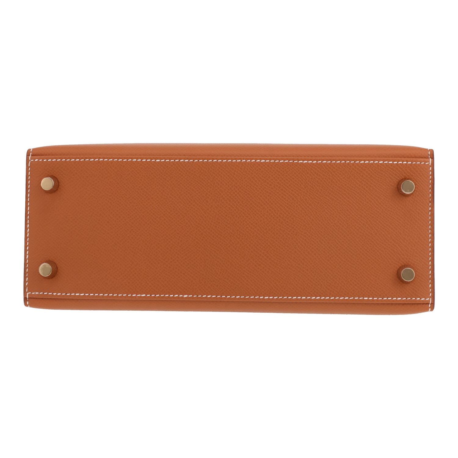 Hermès  Kelly 25 cm handbag  in gold epsom leather - Detail D1