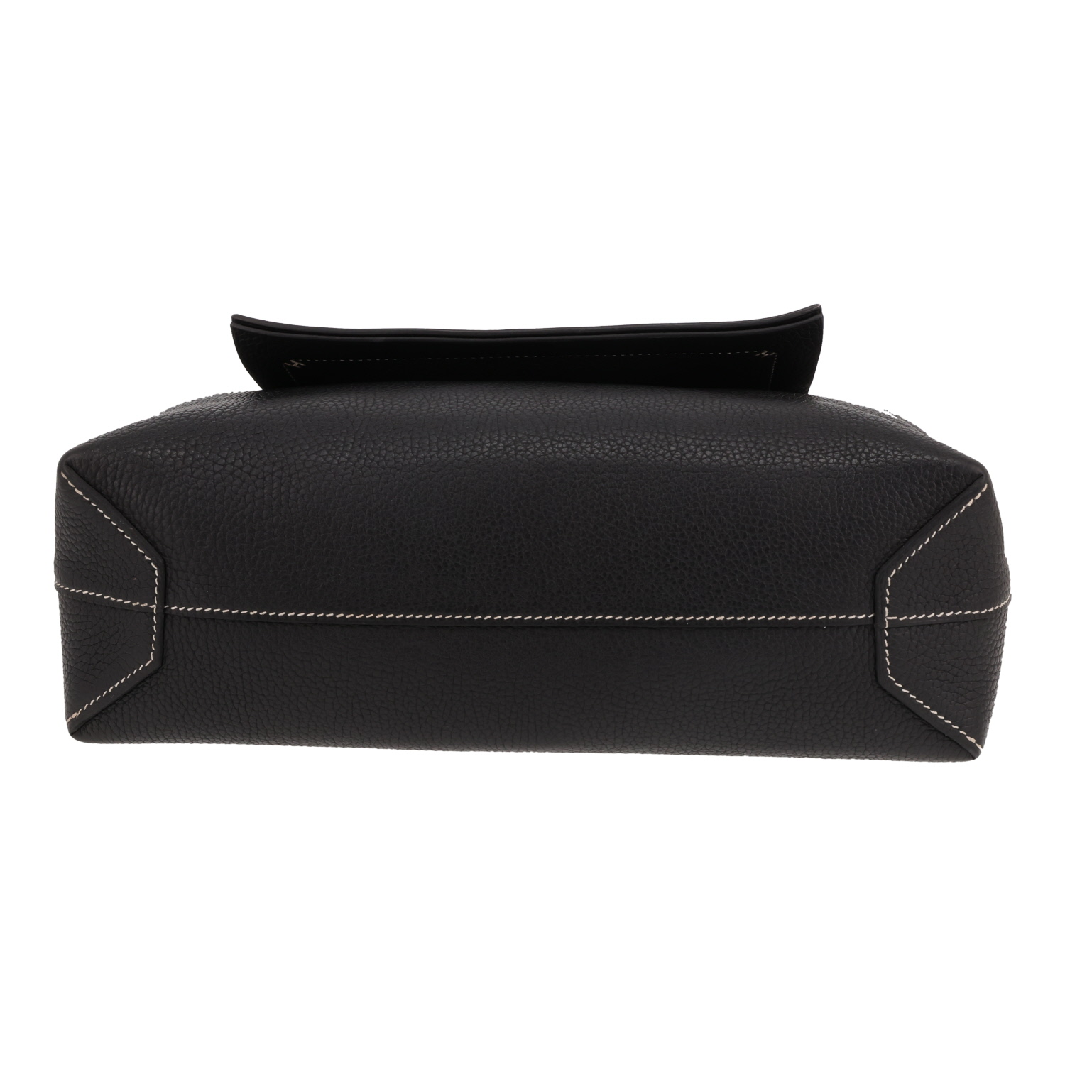 Sac cabas Hermès  Cabasellier en cuir togo noir - Detail D1