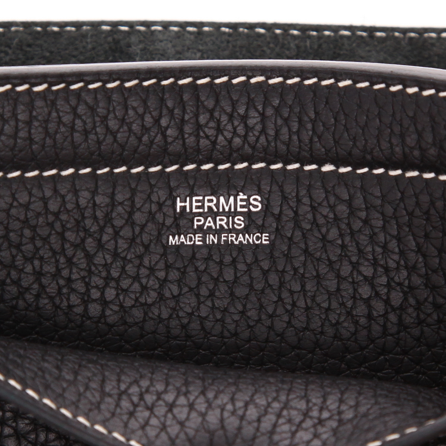 Shopping bag Hermès  Cabasellier in pelle togo nera - Detail D2