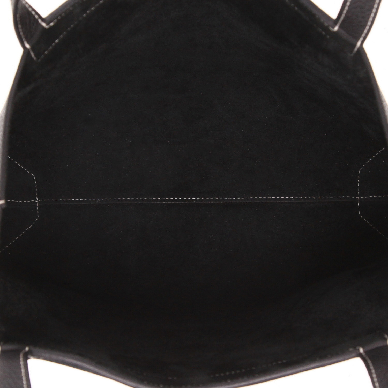 Bolso Cabás Hermès  Cabasellier en cuero togo negro - Detail D3