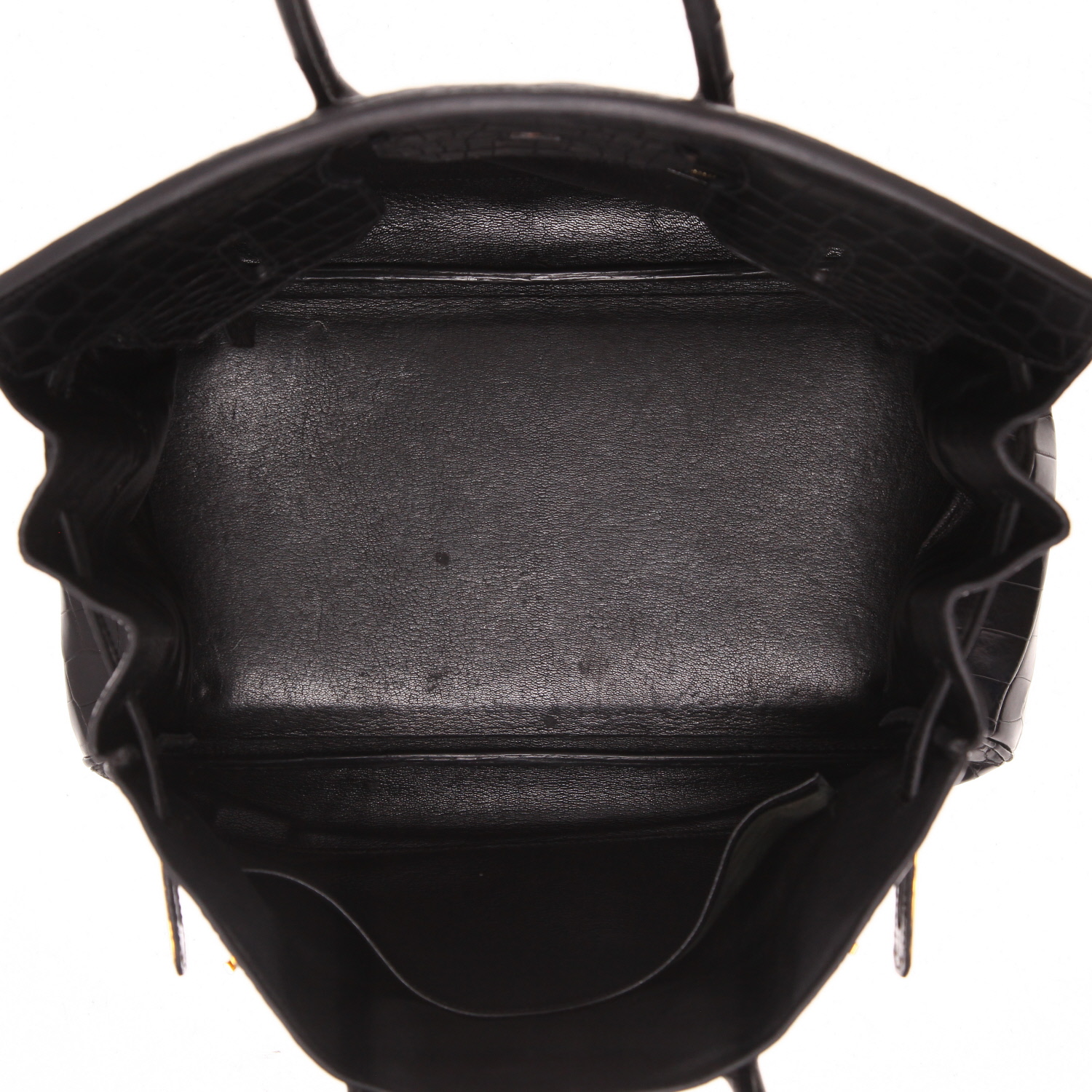 Sac à main Hermès  Birkin 35 cm en crocodile niloticus noir - Detail D3