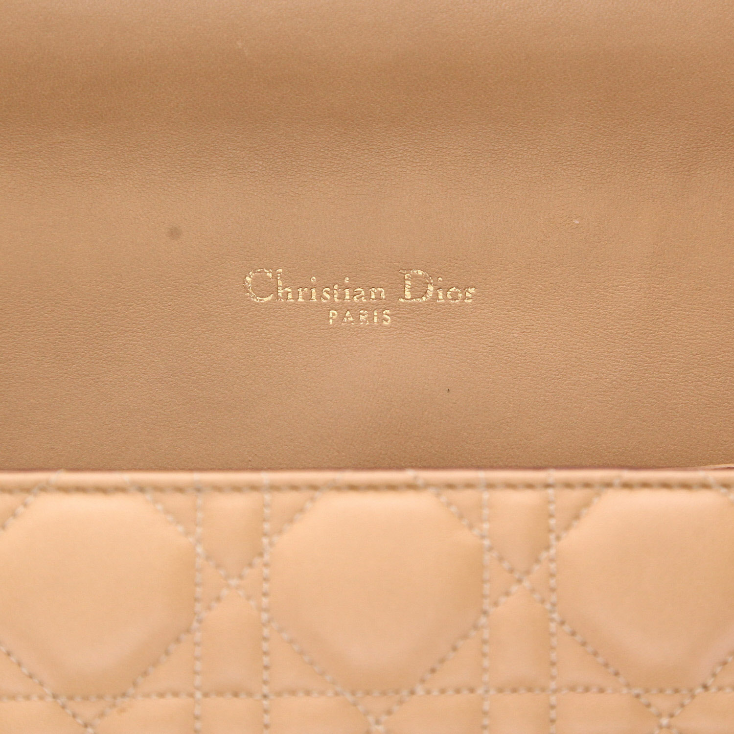 Borsa Dior  Promenade in pelle cannage beige - Detail D2