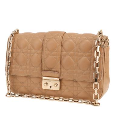 Dior  Promenade handbag  in beige leather cannage