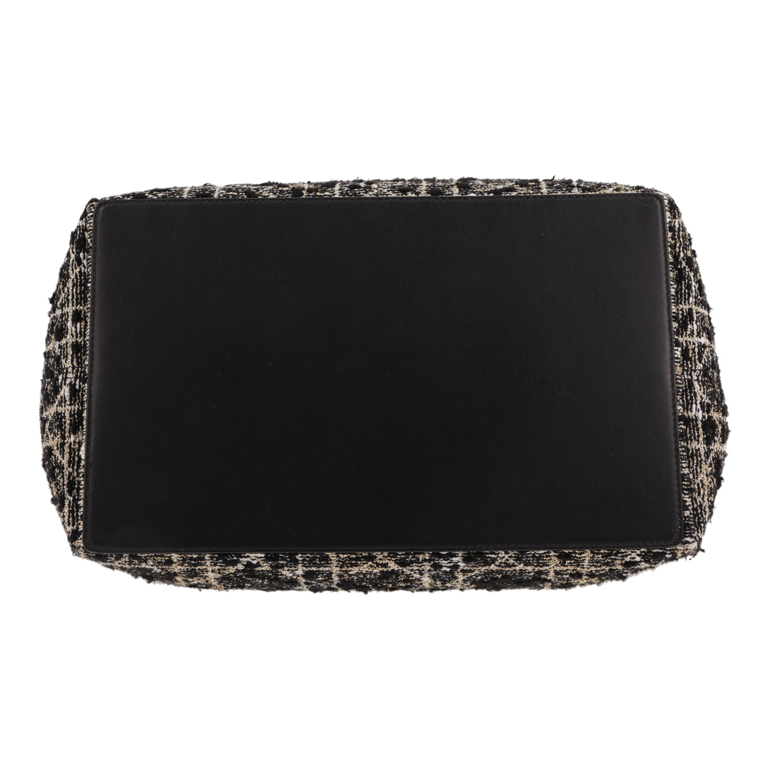 Dior  Toujours handbag  in black and gold tweed  and black leather - Detail D1