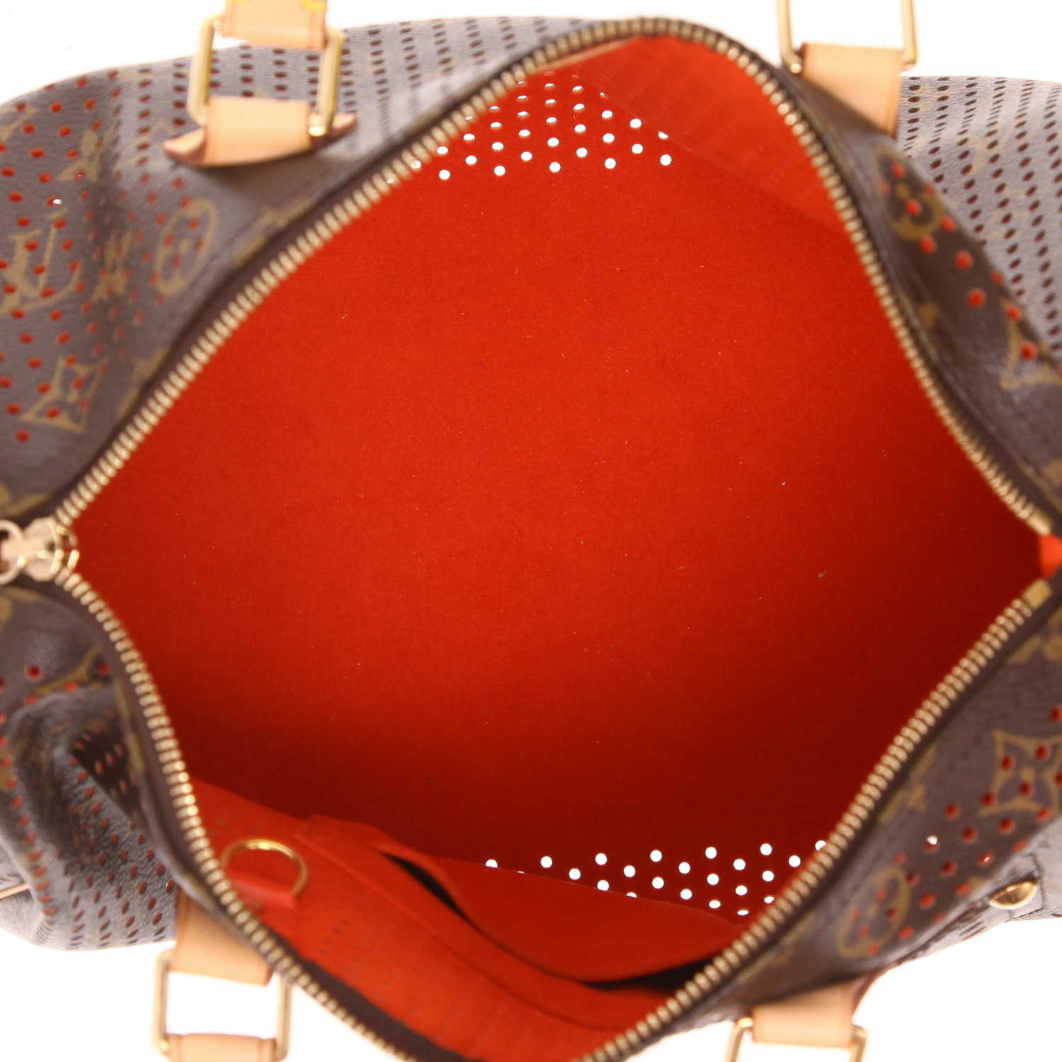 Bolso de mano Louis Vuitton  Speedy 30 Édition Limitée en lona Monogram y cuero natural - Detail D3