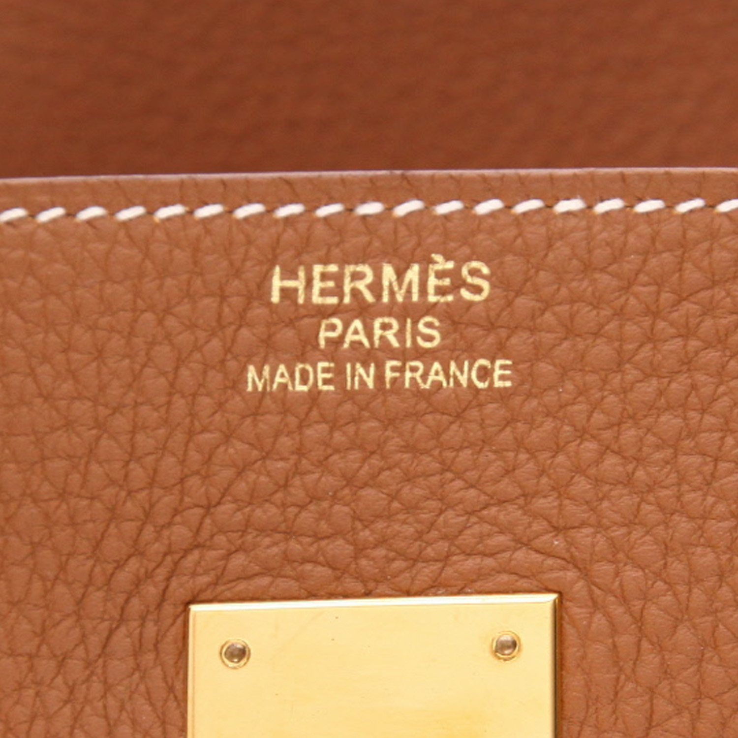 Sac à main Hermès  Birkin 35 cm en cuir togo gold - Detail D2