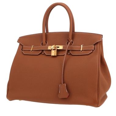 Sac à main Hermès  Birkin 35 cm en cuir togo gold
